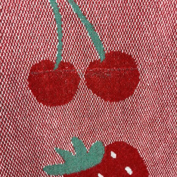 Members Mark Beach Towel Cotton Strawberry Cherry Daisy Flower Red Green 30x57 - Picture 8 of 8